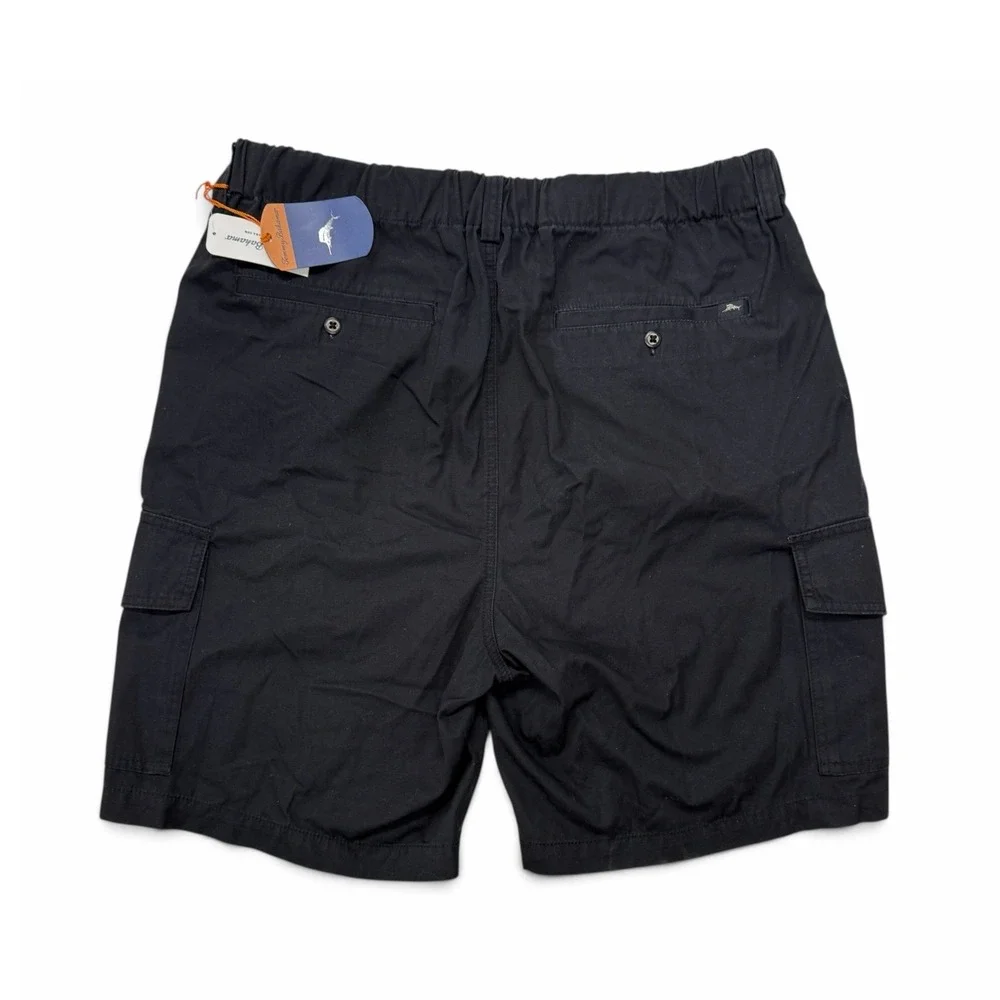 Tommy Bahama Mens Black Survivor Cargo Shorts LT Cotton Large Tall NWT